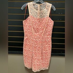 Jessica Simpson Coral and White Sheath Mini Dress